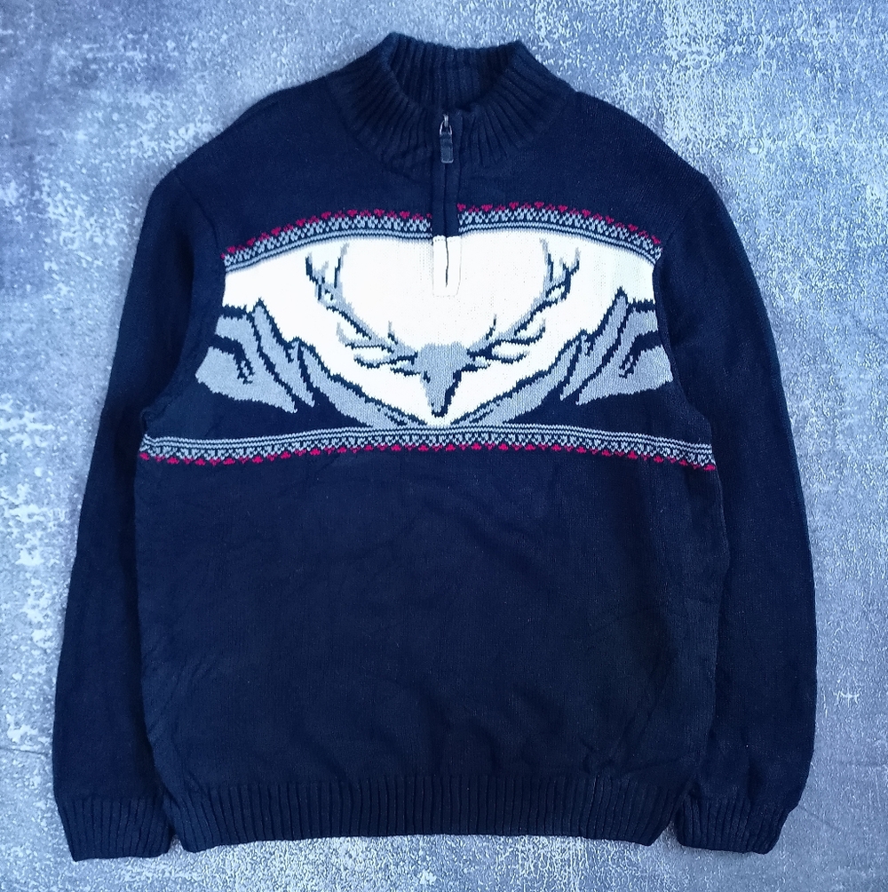 Chaps Ralph Lauren Men's Reindeer Elk Deer Sweater